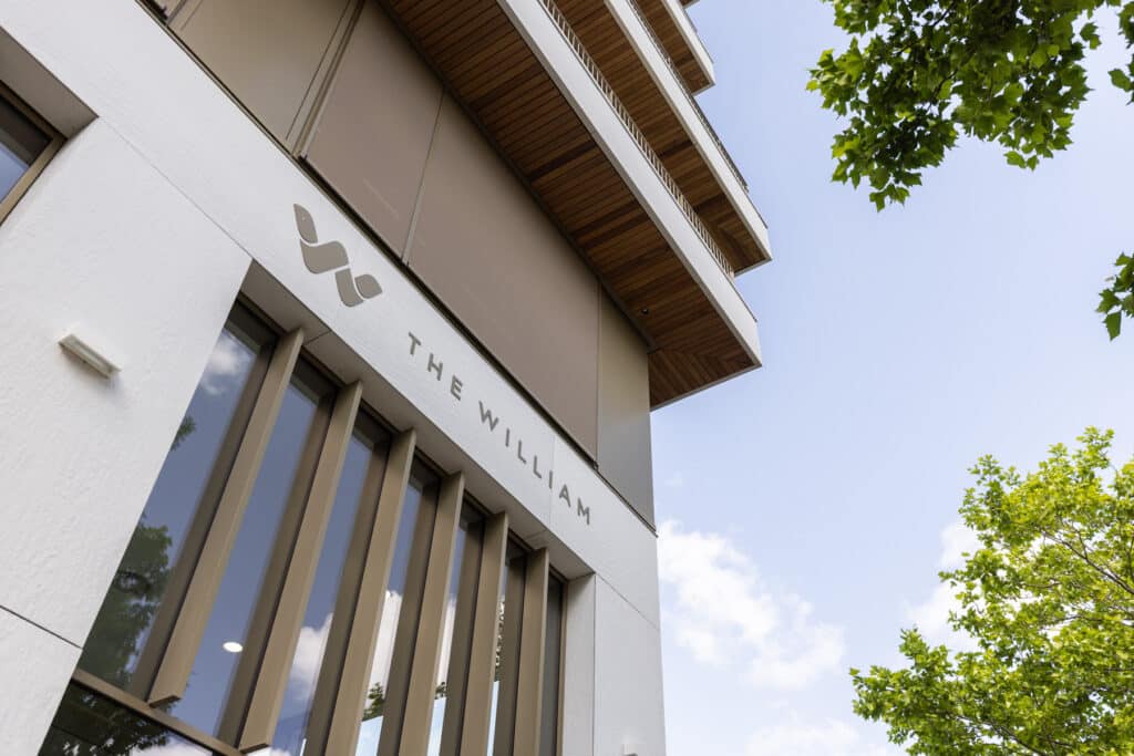 Vooraanzicht van het gebouw Frame Offices The William